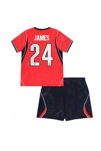 Englanti Reece James #24 Jalkapallovaatteet Lasten Vieraspeliasu MM-kisat 2026 Lyhythihainen (+ Lyhyet housut)